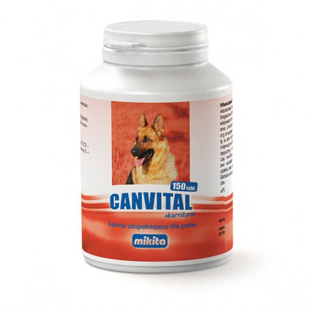 MIKITA Canvital+karnityna na kondycję psa 150tabl
