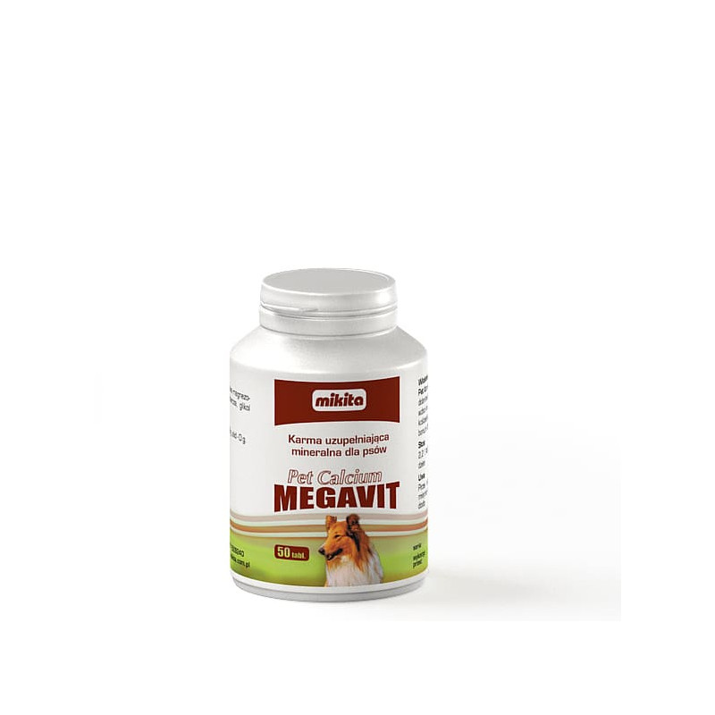 MIKITA Pet Calcium MEGAVIT wapń magnez 50 tabl