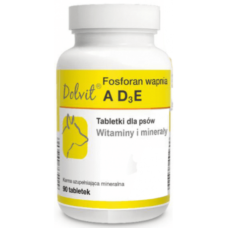 DOLFOS Dolvit Fosforan wapnia AD3E - dla psa 90 tabletek